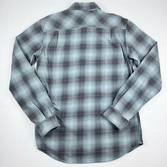 Carhartt Men's Relaxed Fit Plaid Long Sleeve Grey Blue Heavyweight Shirt Small - Picture 6 of 16